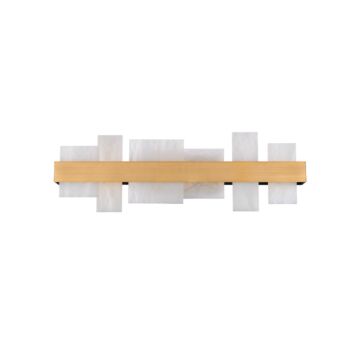 Acropolis 1-Light LED Bathroom Vanity Light in Aged Brass