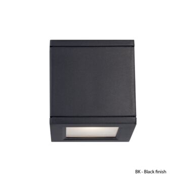 Rubix 1-Light LED Wall Light in Black