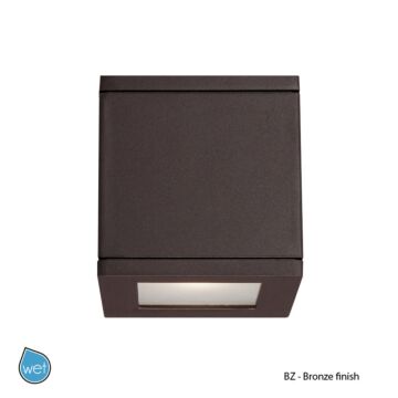 Rubix 1-Light LED Wall Light in Bronze