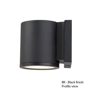 Tube 1-Light LED Wall Light in Black