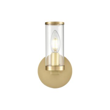 Alora Revolve Wall Sconce tural Brassand Clear Glass