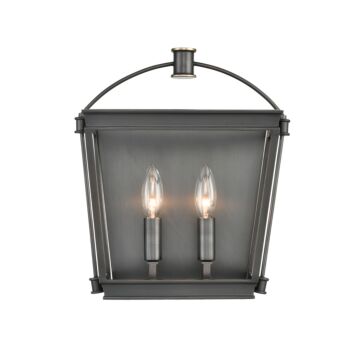 Alora Manor 2 Light Bathroom Wall Sconce in Urban Bronze