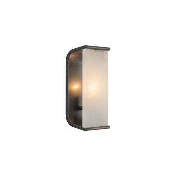 Abbott One Light Wall Sconce in Urban Bronze Alabaster by Alora