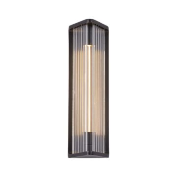 Sabre LED Vanity in Ribbed Glass Urban Bronze by Alora