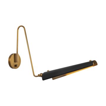 Osorio LED Vanity in Matte Black Vintage Brass by Alora