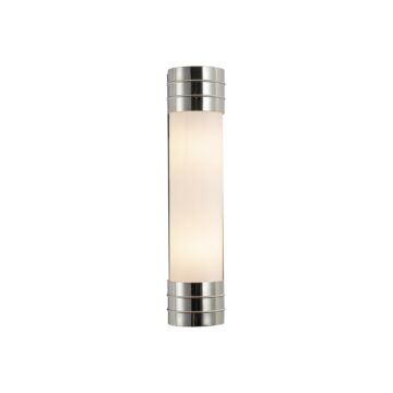 Willard Two Light Vanity in Polished Nickel Opal Matte Glass by Alora