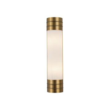 Willard Two Light Vanity in Vintage Brass Opal Matte Glass by Alora