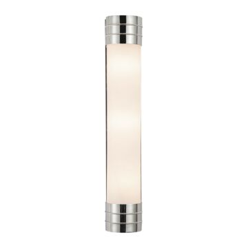 Willard Three Light Vanity in Polished Nickel Opal Matte Glass by Alora