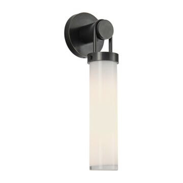 Wynwood One Light Wall Sconce in Urban Bronze Glossy Opal by Alora