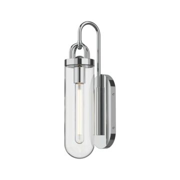 Lancaster One Light Wall Sconce in Chrome by Alora