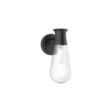 Marcel One Light Wall Sconce in Matte Black by Alora