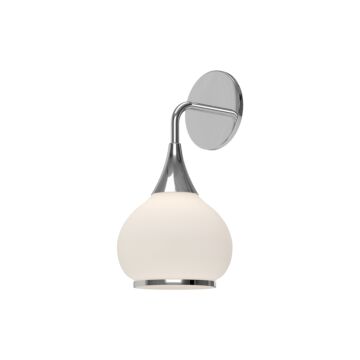 Hazel One Light Vanity in Chrome Opal Matte Glass by Alora