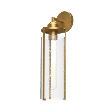 Belmont One Light Vanity in Aged Gold Clear Water Glass by Alora