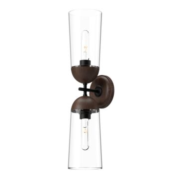 Emil Two Light Vanity in Matte Black Walnut by Alora