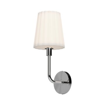 Plisse One Light Vanity in Chrome Opal Matte Glass by Alora