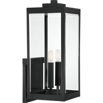 Westover Two Light Outdoor Wall Mount in Earth Black by Quoizel