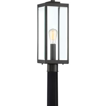 Westover One Light Outdoor Post Mount in Earth Black by Quoizel