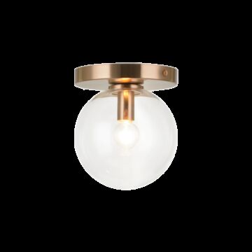 Cosmo One Light Wall Sconce Ceiling Mount in Aged Gold Brass by Matteo Lighting