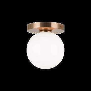 Cosmo One Light Wall Sconce Ceiling Mount in Aged Gold Brass by Matteo Lighting