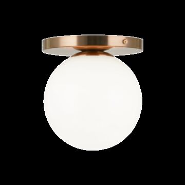 Cosmo One Light Wall Sconce Ceiling Mount in Aged Gold Brass by Matteo Lighting