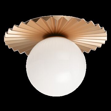 Matteo Modern Ruff 1 Light Wall Sconce In Matte Gold