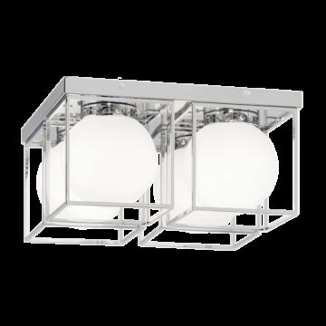 Squircle Four Light Flush Mount in Chrome by Matteo Lighting