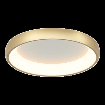 Maverick LED Flush Mount in Brushed Gold by Matteo Lighting