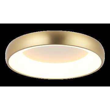 Maverick LED Flush Mount in Brushed Gold by Matteo Lighting