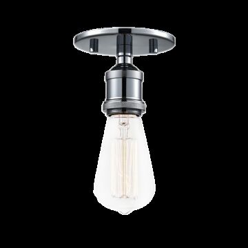 Bulstrode'S Workshop One Light Flush Mount in Chrome by Matteo Lighting