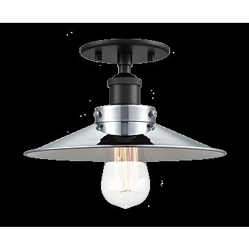 Bulstrode'S Workshop One Light Ceiling Mount in Black by Matteo Lighting