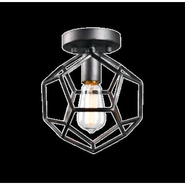 Geometry Series One Light Flush Mount in Rusty Black by Matteo Lighting