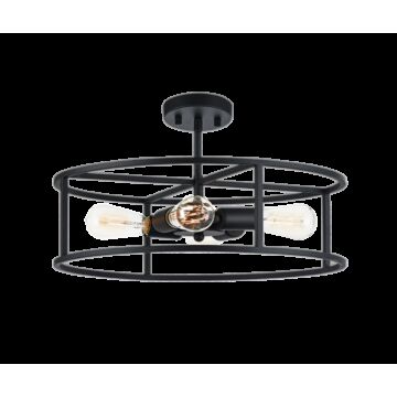Candid Four Light Flush Mount in Rusty Black by Matteo Lighting