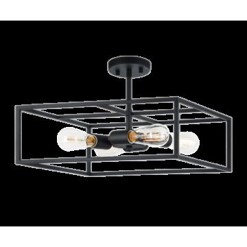Candid Four Light Flush Mount in Rusty Black by Matteo Lighting