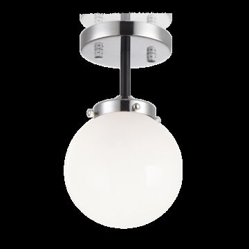 Maru One Light Flush Mount in Chrome by Matteo Lighting