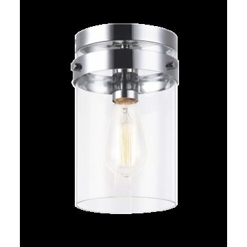 Zale One Light Flush Mount in Chrome by Matteo Lighting