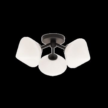 Novo Three Light Ceiling Mount in Black by Matteo Lighting