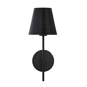 Xavier One Light Wall Sconce in Matte Black by Crystorama