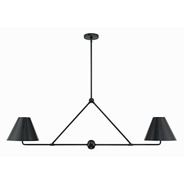 Xavier Four Light Chandelier in Matte Black by Crystorama