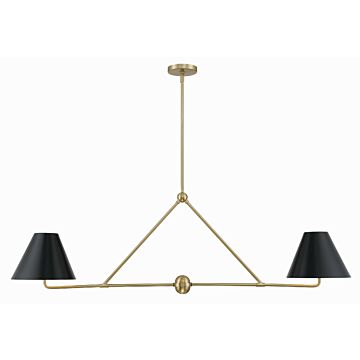 Xavier Four Light Chandelier in Vibrant Gold by Crystorama