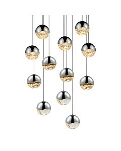 Sonneman Grapes 16.25 Inch 12 Light LED Pendant in Polished Chrome