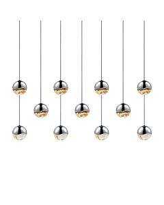Sonneman Grapes 36.25 Inch 11 Light LED Pendant in Polished Chrome