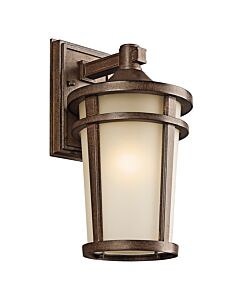 Kichler Atwood 14.25 Inch Outdoor Wall Light in Brown Stone