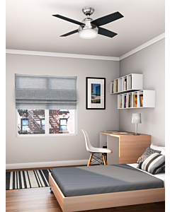 Hunter Dempsey 2 Light 44 Inch Indoor Ceiling Fan in Brushed Nickel