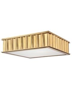 Hudson Valley Middlebury 3 Light 16 Inch Ceiling Light in Aged Brass