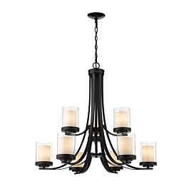 Z-Lite Willow 9-Light Chandelier In Matte Black