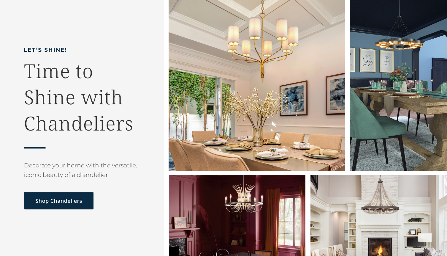 Time to Shine with Chandeliers - Shop Chandeliers now